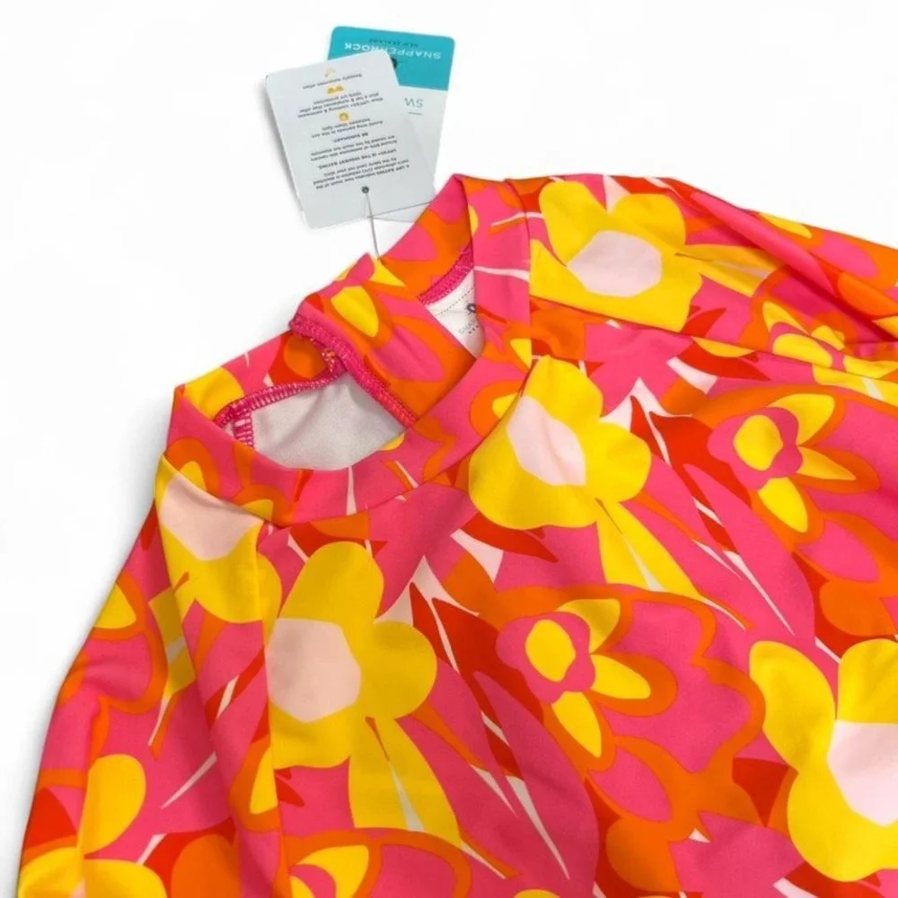 Snapper‎ Rock Pop of Sunshine Long Sleeve Surf Suit Girls 7-8 Years UPF 50+